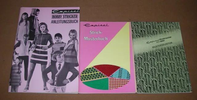 3 manuales para máquina de bordar Empisal / Hobby Stricker / Knitmaster