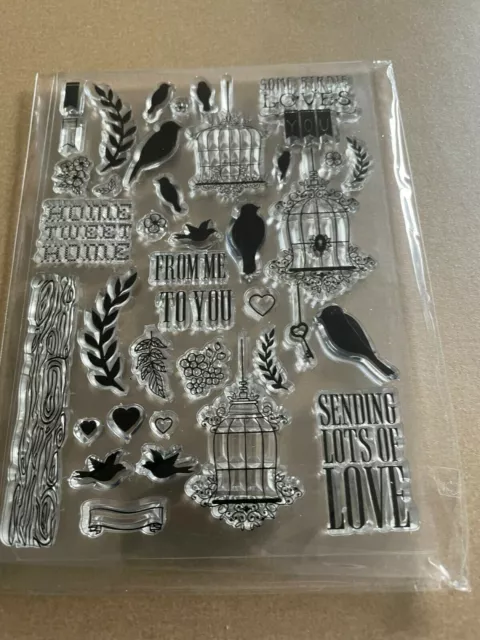 Hunkydory Home Sweet Home - Some Birdie Loves You - Clear Stamp Collection.