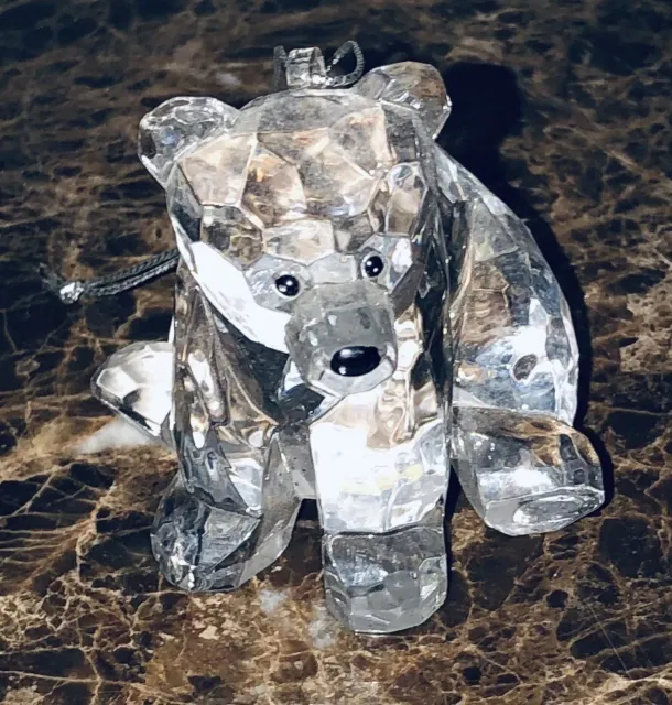 Swarovski Polar Bear Crystal Hanging Ornament Solid Piece NO BOX NO COA PERFECT