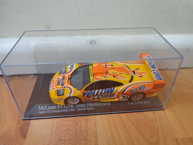 MINICHAMPS 1/43 Mclaren F1 GTR Équipe Hitotsuyama Japon Gt 2002 Hattori/Tajima