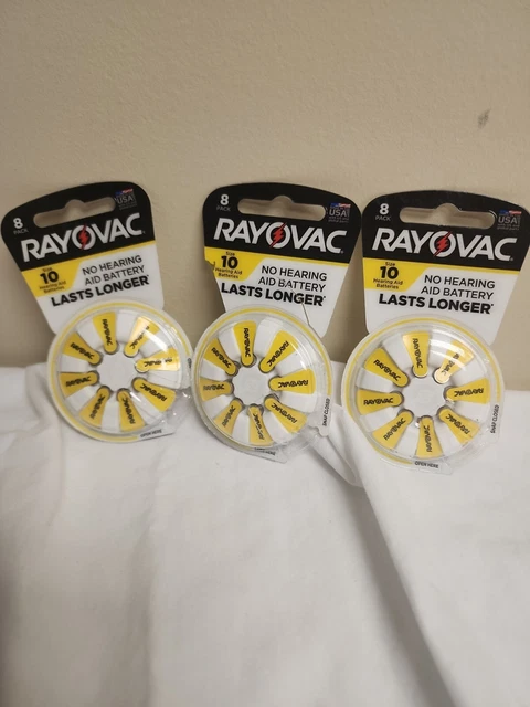 Lote de 24 baterías de audífonos Rayovac talla 10 caduca 2024