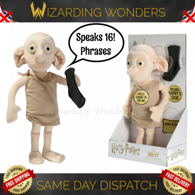 Harry Potter Dobby Interactive Plush Soft Toy Interactive Noble Collections  NEW