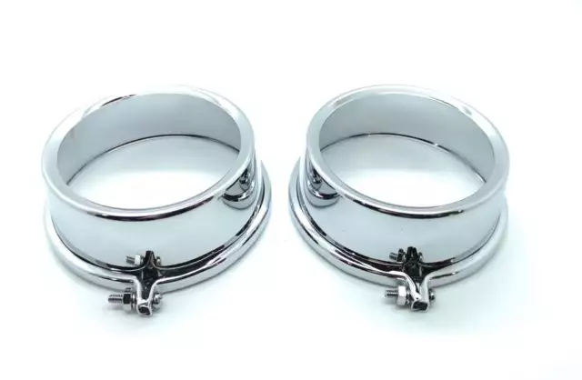 Kawasaki Z650 Z750 Z900 Z1 Z1000 Pair Chrome Speedo & Tacho Clock Top Covers Rim