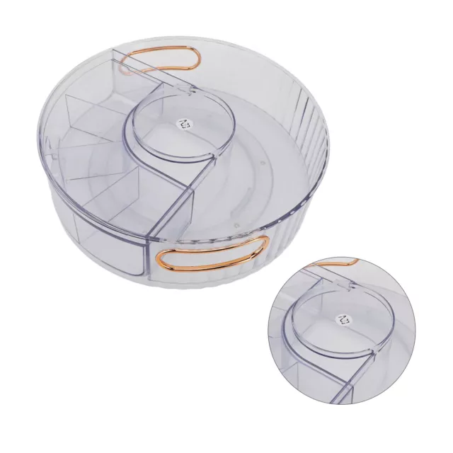(Single Layer Transparent) Multifunctional Turntable Spice Organizer PP