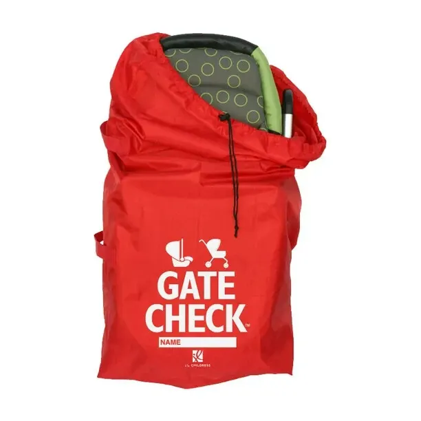 J.L Universal Gate Check Travel Bag - Protect Strollers/Car Seats - Red
