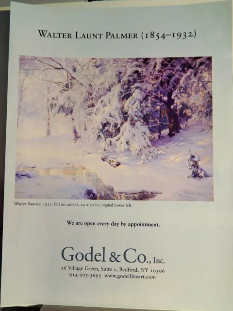 Walter Launt Palmer / Dale Nichols Art Pieces Orig Vtg 2020 Advertisement,