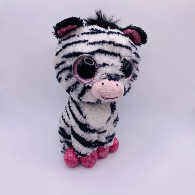 TY BEANIE BOO Izzy Zebra Justice Exclusive 6” No Hang Tag $9.99 - PicClick