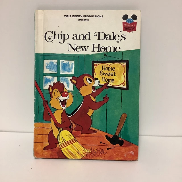Disneys Wonderful World of Reading Chip and Dale's New Home Vintage HC Book 1979