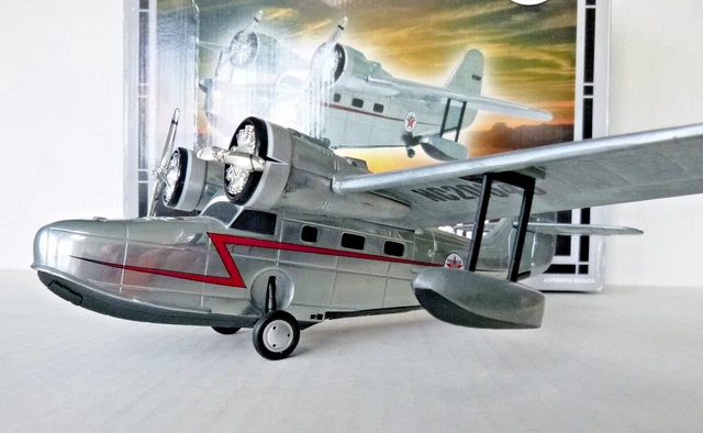 New Texaco Ertl Brushed Metal Grumman G-21-A Amphibian Bank Seaplane Boxed 1/38