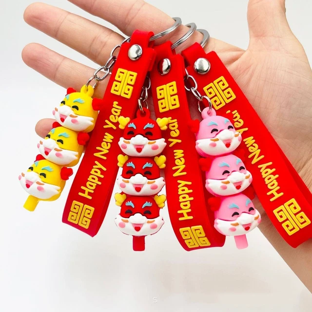 ZODIAC 2024 DRAGON Key Chain Chinese Dragon Keyring New Year Gifts EUR
