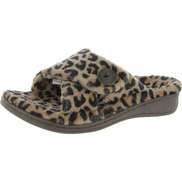 Vionic Womens Pauline Faux Fur Slip On Comfort Slide Slippers Shoes BHFO 9941