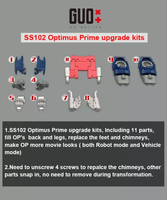 Go better studio GB-1094 upgrade kit for SS102 Optimus Prime,in stock