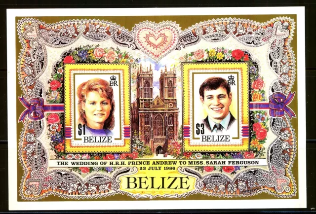 Belize 1986 Royal Wedding MS SG 944 MNH