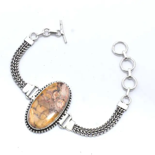 Mexican Bird Eye Gemstone Ethnic Handmade Bracelet Jewelry 22 Gms AB-3231
