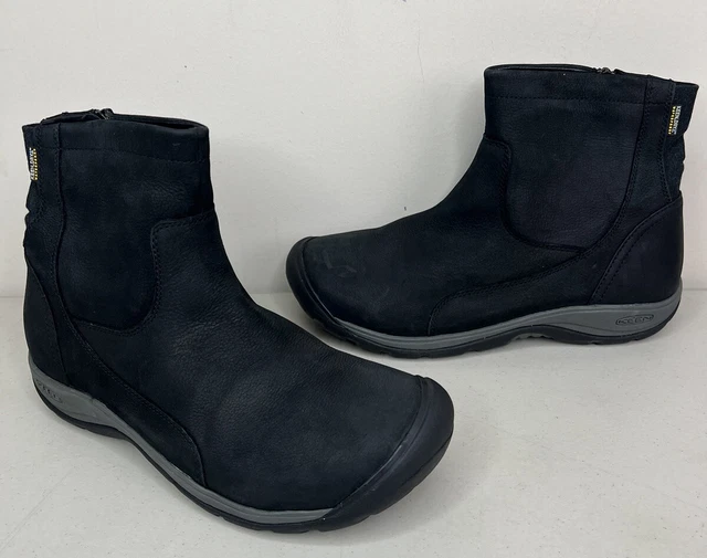 KEEN DRY BLACK Suede Waterproof Work Trail Outdoor Ankle Low Boots Men