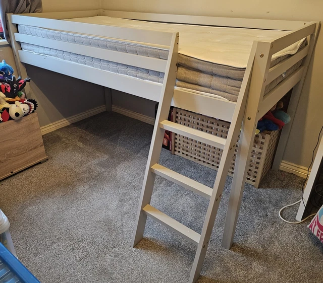 CABIN BED KIDS Bunk Beds Mid Sleeper Loft Bed Single Childrens Pine