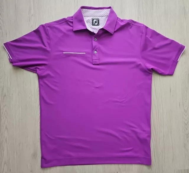 Footjoy Golf Polo Shirt Herren Gr. L Lila Athletic Fit