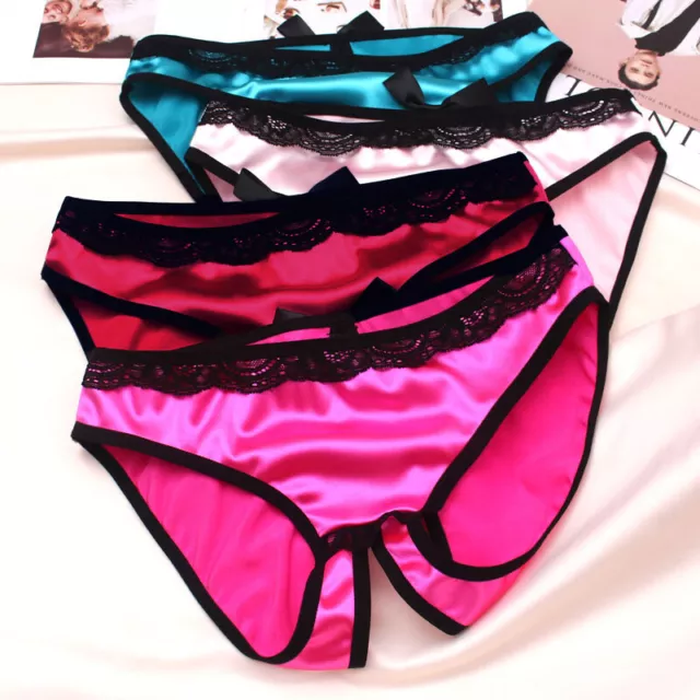 Women Sexy Crotchless Open Crotch Knickers Underwear Briefs Panties Lingerie UK