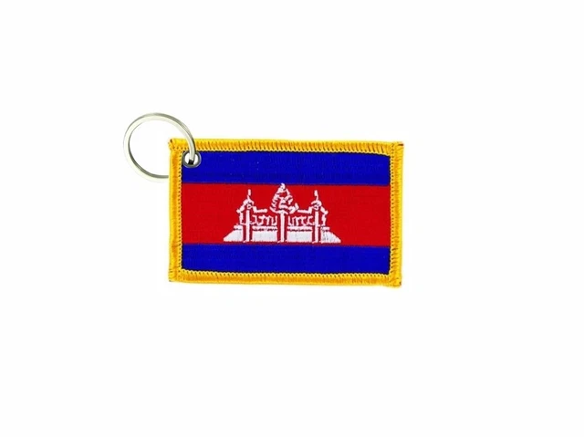 Décoration Sac Vêtement Patch Brodé Drapeau Cambodge - Thermocollant, 7x4.5cm, Pour Sacs Et Vêtements Décoration Textile Drapeau - Foto 8