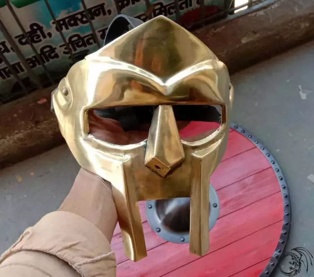 MF DOOM Gladiator face mask helmet Hand-Forged sca-larp-roman armor helmet
