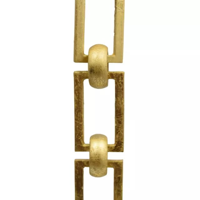 Chandelier Chain Rectangle Links Brass Acid Dip Gold 5 FT Fixture Lamp LIghting