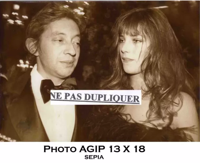 Photo De Presse Origine Agip De Serge  Gainsbourg & Jane Birkin