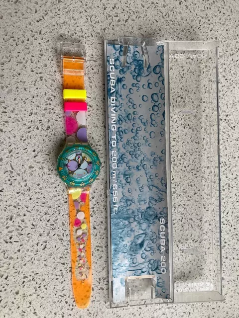 Swatch "Sea Grapes" Scuba 200 1992 Sdk105- Brand New ( Old Stock) Boxed / Papers
