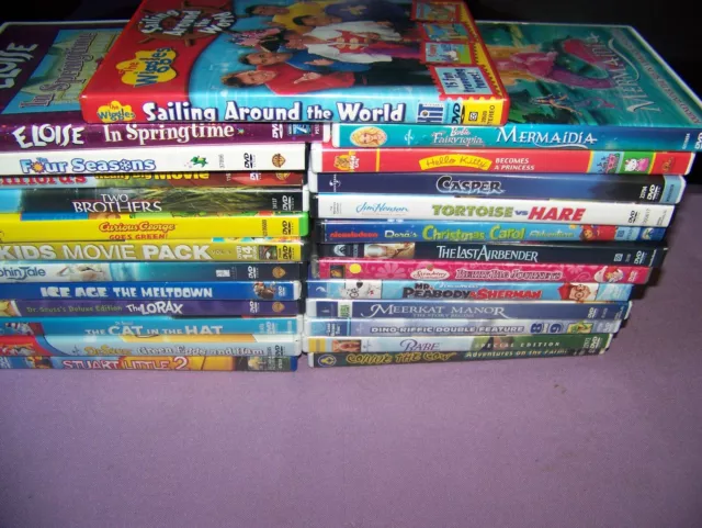 16 Children's DVDs * Barbie, Rocky & Bullwinkle, Doodlebops, Etc. - cds /  dvds / vhs - by owner - electronics media