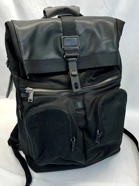 Tumi 'Alpha Bravo London' Roll Top Black Nylon Backpack Rucksack