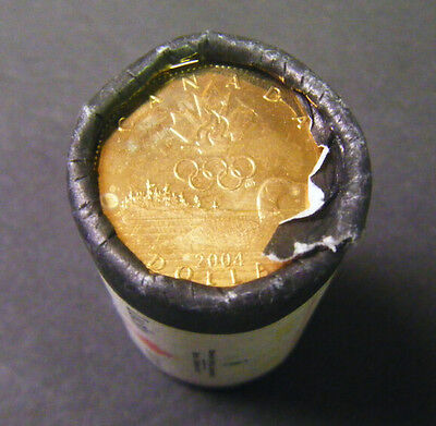 2004 Canada Olympic Lucky Loonie Roll (25 coins)  $1 coin One Dollar Canadian