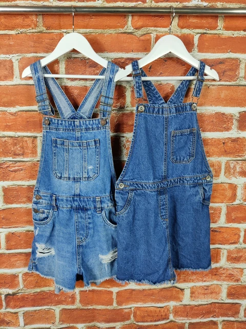GIRLS BUNDLE AGE 9-10 YEARS NEXT etc DENIM SHORT DUNGAREES PINAFORE DRESS 140CM