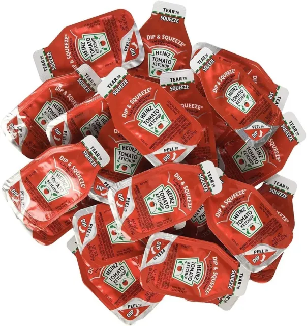 LOT OF 42 SAUCE PACKETS 0.95oz each HEINZ DIP & SQUEEZE KETCHUP from Chick-fil-A