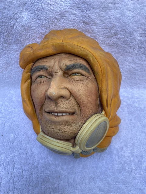 RARE Vintage Legend Products Artic Explorer Chalkware Bust Head Face - England