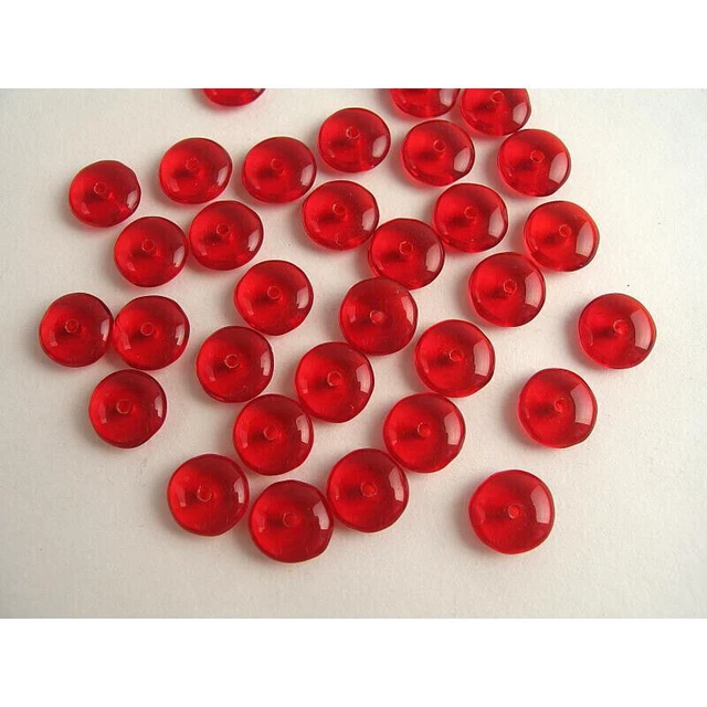 60 Perles Pucci Rouges 8mm - Pour Montage De Leurres, Pêche Ou Créations Manuelles