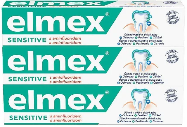 lot de 3 Dentifrices Elmex sensitive ( 75ml x 3)