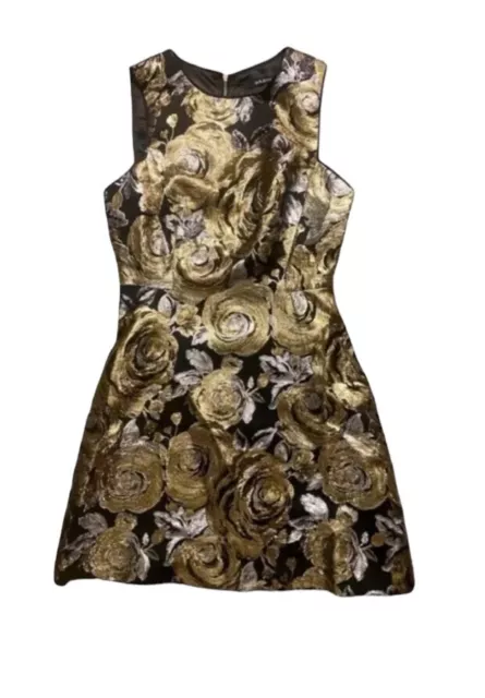 NWT Ark & Co. Metallic Floral Cocktail Dress Size: Small