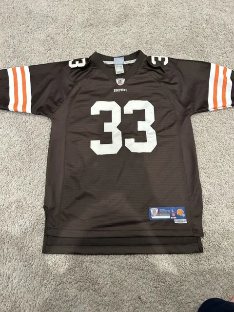 NFL Cleveland Browns Trent Richardson Brown Jersey sz Youth Large 14/16 Reebok