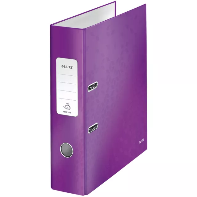 Leitz Lever Arch File 180° WOW A4 80mm Purple