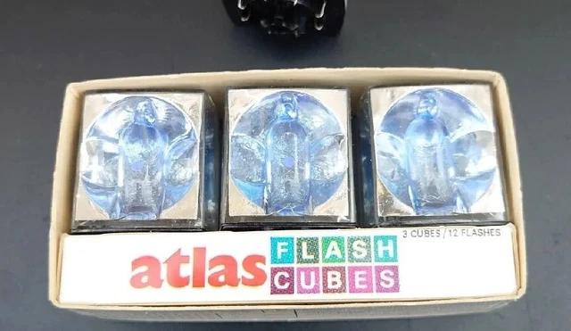 Atlas Flash Cube Photo X-Blitz Würfel Vintage Sammler Photographie Foto