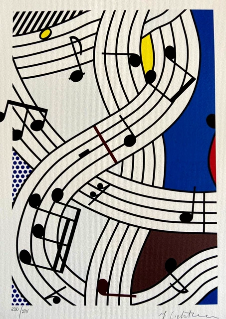 Lithographie Originale Roy Lichtenstein – Signée Main – Certificat D'authenticité