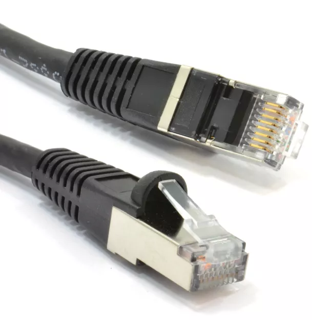 Ul Cat6A Sstp Lszh RJ45 Réseau Ethernet Brassage 10GIG Câble 0.5m Noir