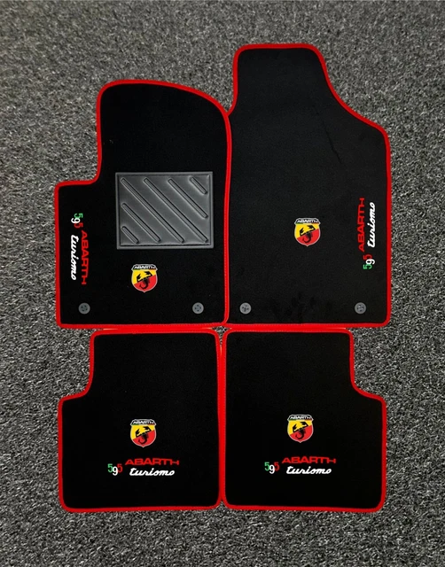 Tappetini In Gomma Per Fiat 500 / Abarth 595 2016-2023 - Antiscivolo, Per Portabicchieri E Console - Foto 7