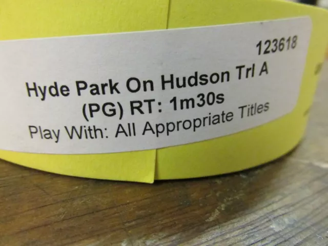 Hyde Park On Hudson ~ 35mm Trailer Reel / Film Cells ~ Bill Murray, Laura Linney