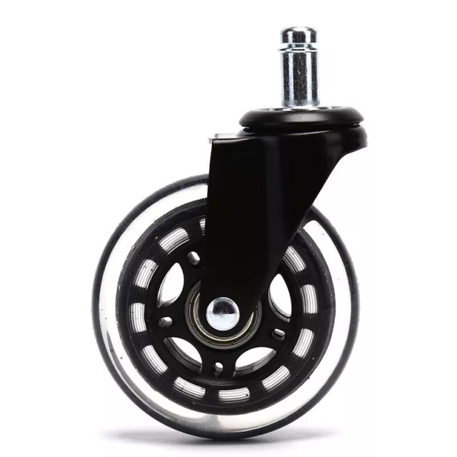 2x Ruote Ruote Sedia Ufficio Ruote Ruotanti 3 Pollici Gomma Caster WheeJ*H7