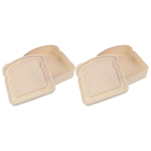 2 piezas caja de almuerzo para acampar cajas de picnic soportes de almacenamiento de pan tostadas alimentos portátiles