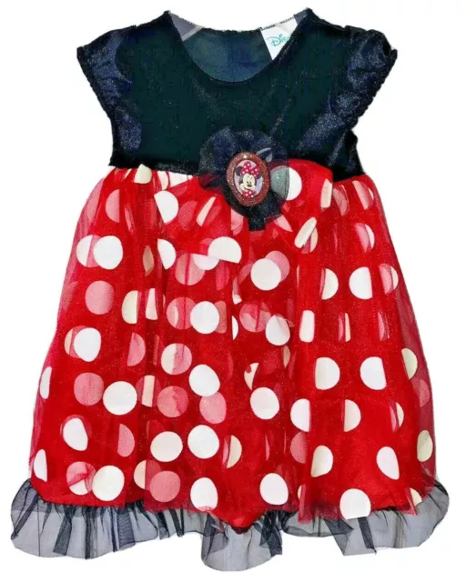 Baby Minnie Mouse Dress Halloween Costume Disney Store Girl Toddler Sz 2T