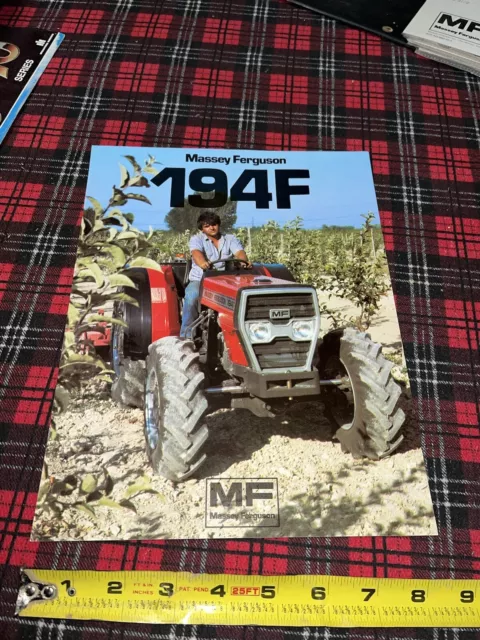 Vintage Massey Ferguson 194F Tractor Dealers Sales Brochure Book Pamphlet