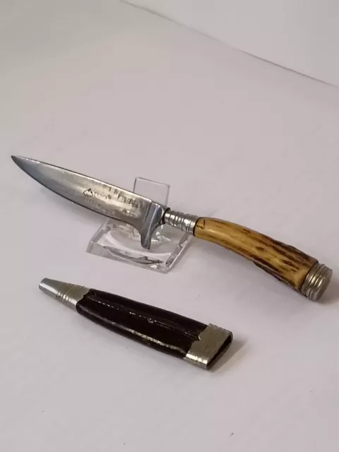 Altes Puma Solingen Jagdmesser, Hirschhorn, aus den 60ern, mit Lederscheide !!!