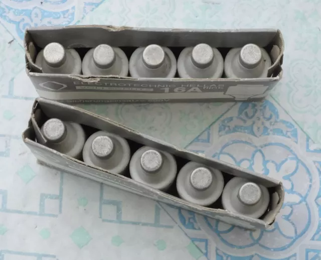 10x Electrotechnic Hellas Fusible bouteille 16A 500V. Lot de 10 9