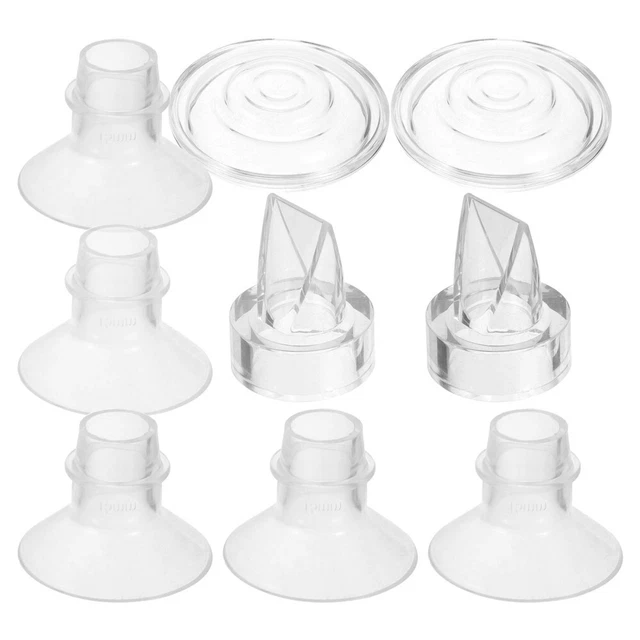1 juego de diafragmas de silicona válvulas pico de pato insertos de brida de extractor de mama portátiles